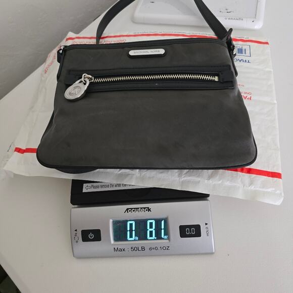 Michael Kors Kempton Nylon Crossbody Bag Dark Gray Causal Zipper Clouser Modern - Picture 11 of 11